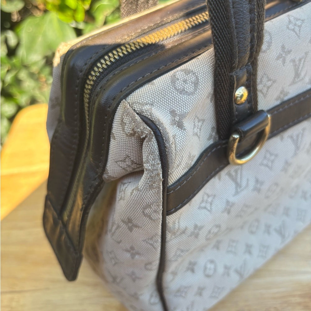 Louis Vuitton Mini Lin Josephine Monogram Cream/Brown Canvas & Leather Satchel - Picture 7 of 16
